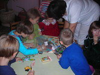 It is great to see kids playing with games and puzzles.