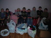 At this new facility we were able to greet the children, and leave bags of clothing.