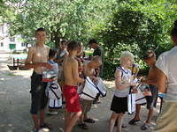 Kids in 'New York' LOVE the canvas bags which will be used at camp.