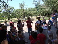 It was a special treat to have local Christian artist, Vasillie and Sergey come and perform several times for the kids.