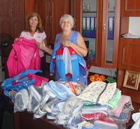 With the support of Oaks Elementary PA, Spring Flower facility received wonderful clothes...shoes...socks...