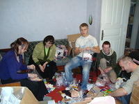 One day was spent making personal care bags for hundreds!
