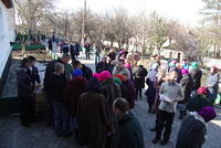 Once they realized we were giving things away, needless to say...we were swamped.