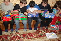 With NO sponsor, they were so happy that we thought of them, and brought 'easter boxes'.
