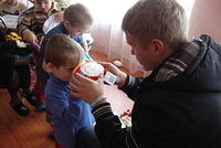 We also visited a small shelter outside of Donetsk.