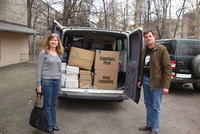 These boxes will go to Gorlovka to help a church with their community outreach.