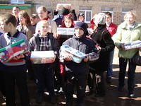 The kids at Novorghosk were thrilled to see us and recieve a gift.