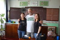 Rich and his translators, Dasha and Natalia