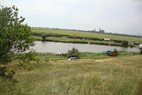At the lake.