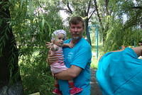 Greg and this precious girl, HIV hospital