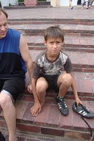 Yuri loves his new soccer shoes !