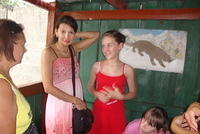 Helen, a local pastors wife visits each Thursday with the shelter children.