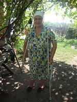 Baba Nina was thrilled with her new crutches.
