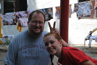 Cris and Ariel having fun for the camera.