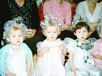 These beauties are all dressed up for their Christmas Program, which we had the opportunity to see, (many of the party dresses w