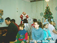They even involved us! His Kids, Too! members, Rich, Artur, and Haley, play musical chairs!