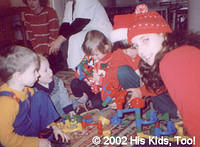 His Kids, Too! volunteer Haley and Alla, play with the children.