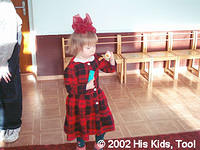 Our first meeting with Alla in the playroom, she is enjoying the bubbles we brought.