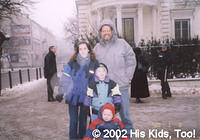 After a 4 day stay in Kyiv we were on to Warsaw, via train, and then to the Embassy. Here we are in front of the Swiss Embassy,