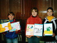 These girls were pleased that with art work was choosen for the greeting cards that will soon be for sale.