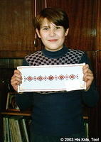 Sasha worked very digently on this wonderful piece of needlepoint.