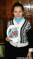 Anna did a wonderful job on this piece of needlepoint, soon to be sold in the Gift Shop!