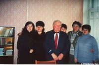 His Kids, Too! director is pictured here with the orphanage director, assistant director and much of the facility personnel.
