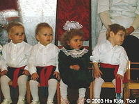 This group patiently waits for their turn to dance.