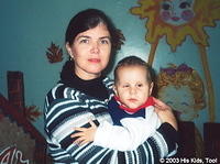 His Kids, Too! director is pictured here with A., who is blind, and in need of a loving home, he also has a brother.