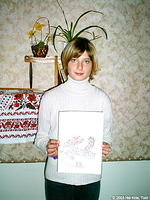 This shy and thoughtful teen submitted a pencil sketch.