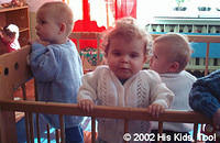 These beautifully knitted sweaters are a gift to His Kids, Too! from Mark and Irene Lawrence of London England.