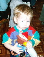 This little guy really liked his stuffed Alp climber.