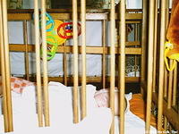 Thanks to Kenette Newcombe, this baby can enjoy a crib toy!