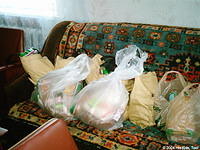 Completed food bags.