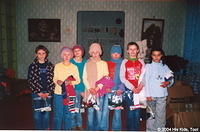 The older girls are quite happy with their gifts.  Thanks to Frieda H. for the wonderful scarves and hats.