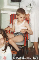 This boy once tied to this chair.