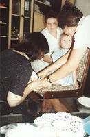 His Kids, Too! Director assist with the adjustments to the new prosthetics