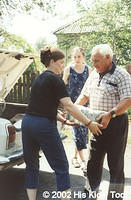 His Kids, Too! Director unloads 10 Kilograms of salt for widow bags.