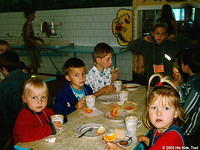 Children were provided daily with a light breakfast and lunch.