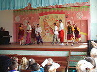 During the end of the week presentation some of our team performed a traditional Russian folk dance for the crowd of over 300.