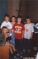 Group of boys - These boys are pleased with their new clothing, shoes and