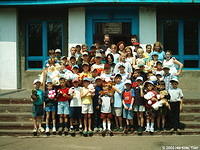 All the orphan children from the Boarding School pose with their new clothing, toys, etc. Thank you for all your help!