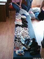 Shoes that were left at the facility.