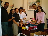 The director with donations.
