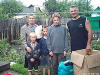 Yuri, brought this family of 4, in need of clothing, we were hapy to serve each of these families.