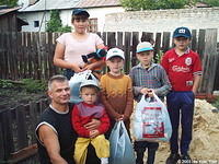 This family of 7 (mom was home with a baby), were exceptionally well-behaved, and appreciated all the gifts.