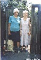 Two of the sisters that receive bags