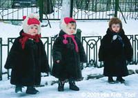 These little polar bears are out for a walk.