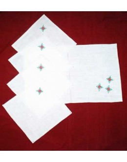 Fine Embroidered Linen Table Scarf Set #139