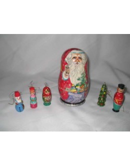 Ukrainian Santa with Ornaments